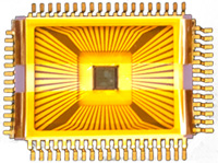 開発したLSIチップ（ST-CLS-DC30-01）の外観を表した図