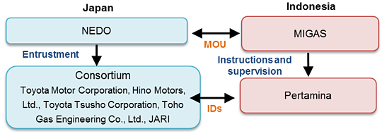 Figure of Project organization structure (December 2017–March 2021)