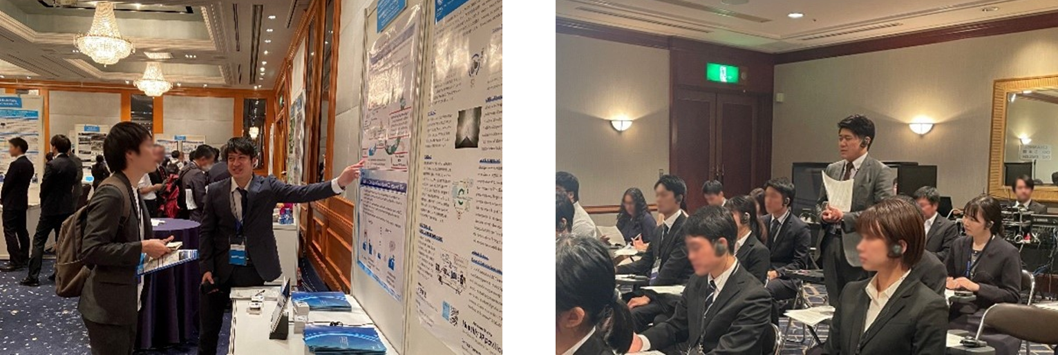 ポスターセッションの写真と学生交流会の様子の写真