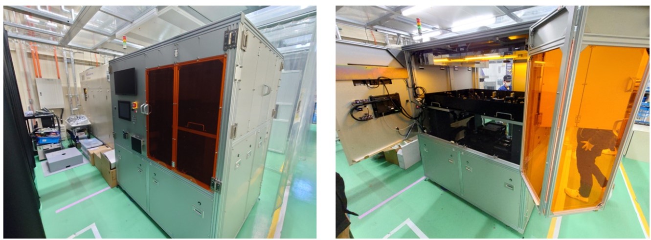 製作した高生産性微細加工技術実証装置の外観の写真