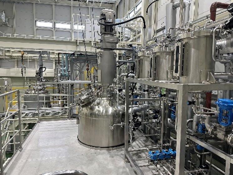 Fig. 3. 3,000-L fermenter at the scale-up demonstration facilities