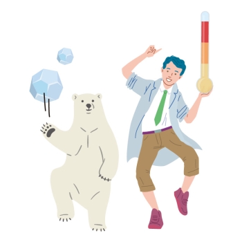 シロクマと人のイメージ画像